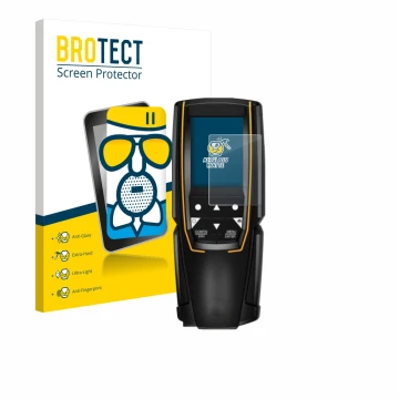 Face avant d’un emballage produit avec le logo de la marque BROTECT. À côté, l’appareil Testo 310 (2e Gen.) est représenté ave