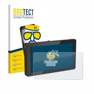 Face avant d’un emballage produit avec le logo de la marque BROTECT. À côté, l’appareil Innovv N1 5.5