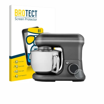 Face avant d’un emballage produit avec le logo de la marque BROTECT. À côté, l’appareil MEDION MD 18420 est représenté avec la