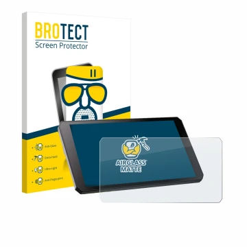 Face avant d’un emballage produit avec le logo de la marque BROTECT. À côté, l’appareil RiderNav R7M est représenté avec la pr