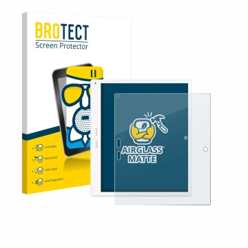 Face avant d’un emballage produit avec le logo de la marque BROTECT. À côté, l’appareil Bigme B10 10.3