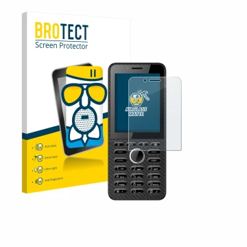 Face avant d’un emballage produit avec le logo de la marque BROTECT. À côté, l’appareil Energizer E288S est représenté avec la