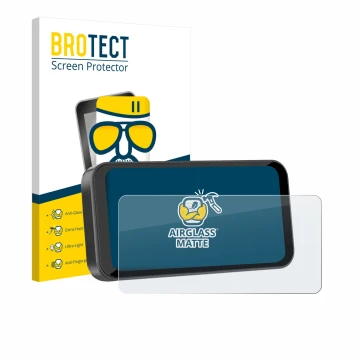 Face avant d’un emballage produit avec le logo de la marque BROTECT. À côté, l’appareil Carpuride W603B 6.3