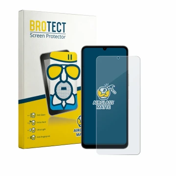 Face avant d’un emballage produit avec le logo de la marque BROTECT. À côté, l’appareil Vivo Y11 2026 est représenté avec la p
