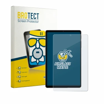 Face avant d’un emballage produit avec le logo de la marque BROTECT. À côté, l’appareil Alldocube iPlay 80 mini Ultra est repr