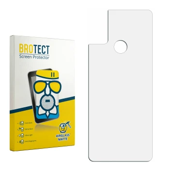 Face avant d’un emballage produit avec le logo de la marque BROTECT. À côté se trouve la protection d’écran correspondante.