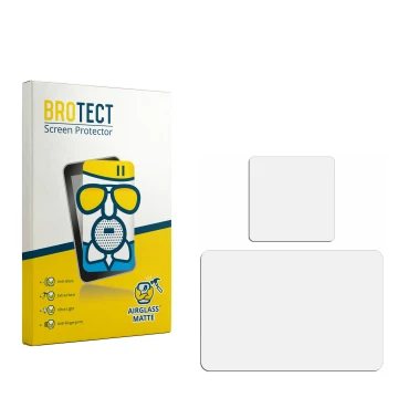 Face avant d’un emballage produit avec le logo de la marque BROTECT. À côté se trouve la protection d’écran correspondante.