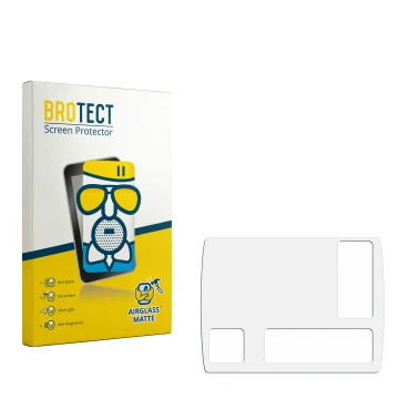 Face avant d’un emballage produit avec le logo de la marque BROTECT. À côté se trouve la protection d’écran correspondante.