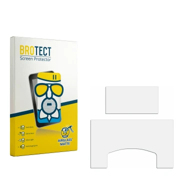 Face avant d’un emballage produit avec le logo de la marque BROTECT. À côté se trouve la protection d’écran correspondante.