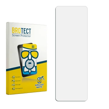 Face avant d’un emballage produit avec le logo de la marque BROTECT. À côté se trouve la protection d’écran correspondante.