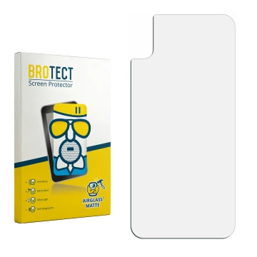 Face avant d’un emballage produit avec le logo de la marque BROTECT. À côté se trouve la protection d’écran correspondante.