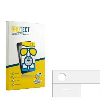 Face avant d’un emballage produit avec le logo de la marque BROTECT. À côté se trouve la protection d’écran correspondante.