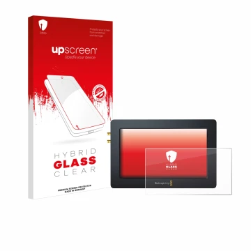 Face avant d’un emballage produit avec le logo de la marque upscreen. À côté, l’appareil Blackmagic Design Blackmagic Video As
