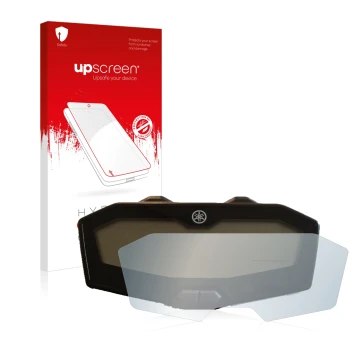 Face avant d’un emballage produit avec le logo de la marque upscreen. À côté, l’appareil Yamaha MT-07 2018-2020 est représenté