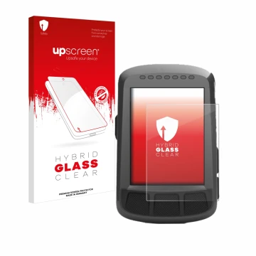 Face avant d’un emballage produit avec le logo de la marque upscreen. À côté, l’appareil Wahoo Elemnt Bolt GPS est représenté 