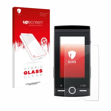 Face avant d’un emballage produit avec le logo de la marque upscreen. À côté, l’appareil Sigma ROX 12.0 Sport est représenté a