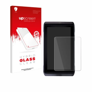 Face avant d’un emballage produit avec le logo de la marque upscreen. À côté, l’appareil Atomos Shogun 7 est représenté avec l