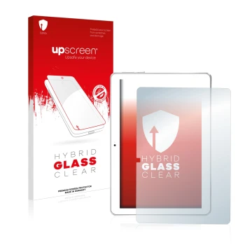 Face avant d’un emballage produit avec le logo de la marque upscreen. À côté, l’appareil Toscido X104 10