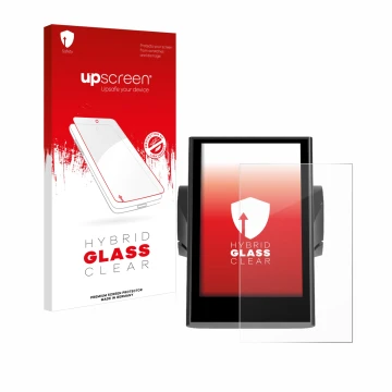 Face avant d’un emballage produit avec le logo de la marque upscreen. À côté, l’appareil Bafang DP C18 est représenté avec la 