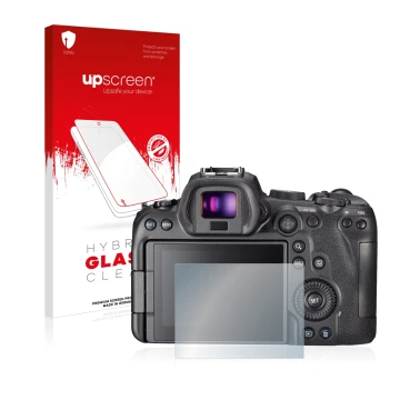 Face avant d’un emballage produit avec le logo de la marque upscreen. À côté, l’appareil Sony A7S III est représenté avec la p