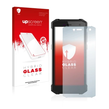 Face avant d’un emballage produit avec le logo de la marque upscreen. À côté, l’appareil Hammer Energy 2 est représenté avec l