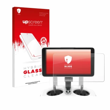 Face avant d’un emballage produit avec le logo de la marque upscreen. À côté, l’appareil DJI Phantom 4 Pro+/Adv+ 5.5