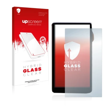 Face avant d’un emballage produit avec le logo de la marque upscreen. À côté, l’appareil iBasso DX240 est représenté avec la p