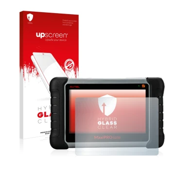 Face avant d’un emballage produit avec le logo de la marque upscreen. À côté, l’appareil Autel MaxiPRO MP808TS est représenté 