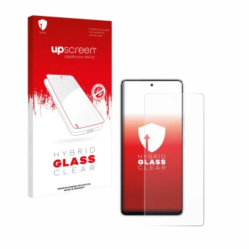 Face avant d’un emballage produit avec le logo de la marque upscreen. À côté, l’appareil Samsung Galaxy A53 5G est représenté 