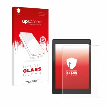 Face avant d’un emballage produit avec le logo de la marque upscreen. À côté, l’appareil Boox Nova Air C est représenté avec l