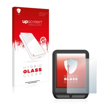 Face avant d’un emballage produit avec le logo de la marque upscreen. À côté, l’appareil Mahle Pulsar One est représenté avec 