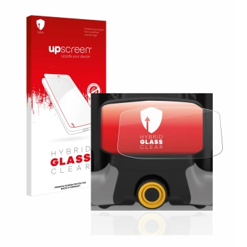 Face avant d’un emballage produit avec le logo de la marque upscreen. À côté, l’appareil PowaKaddy CT8 est représenté avec la 