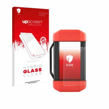 Face avant d’un emballage produit avec le logo de la marque upscreen. À côté, l’appareil Launch SRDs SmartLink est représenté 