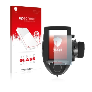 Face avant d’un emballage produit avec le logo de la marque upscreen. À côté, l’appareil Futaba 7PXR est représenté avec la pr