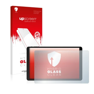 Face avant d’un emballage produit avec le logo de la marque upscreen. À côté, l’appareil Odys Space One 10 LTE est représenté 