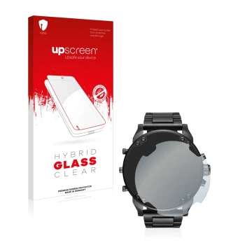 Face avant d’un emballage produit avec le logo de la marque upscreen. À côté, l’appareil Diesel DZ7395 Mr. Daddy 2.0 est repré