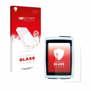 Face avant d’un emballage produit avec le logo de la marque upscreen. À côté, l’appareil Sigma BC 12.0 WL est représenté avec 