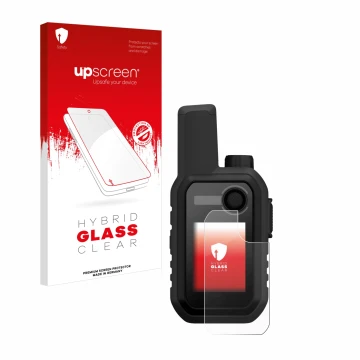 Face avant d’un emballage produit avec le logo de la marque upscreen. À côté, l’appareil Garmin Alpha 10 K est représenté avec