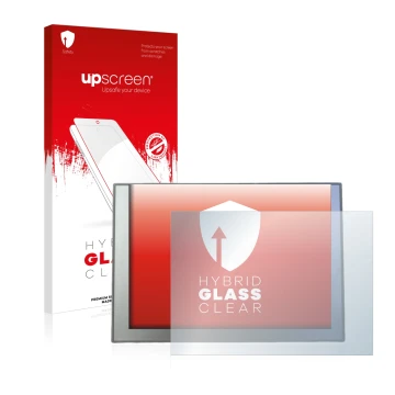 Face avant d’un emballage produit avec le logo de la marque upscreen. À côté, l’appareil Siemens TP 900 Comfort INOX est repré