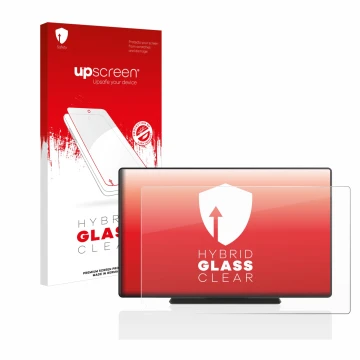 Face avant d’un emballage produit avec le logo de la marque upscreen. À côté, l’appareil Carpuride W901 9