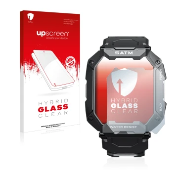 Face avant d’un emballage produit avec le logo de la marque upscreen. À côté, l’appareil Bengux C20 est représenté avec la pro