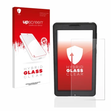 Face avant d’un emballage produit avec le logo de la marque upscreen. À côté, l’appareil Naviter Oudie N 5.5