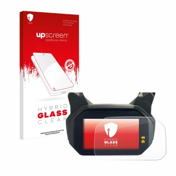 Face avant d’un emballage produit avec le logo de la marque upscreen. À côté, l’appareil BMW C400 GT TFT est représenté avec l