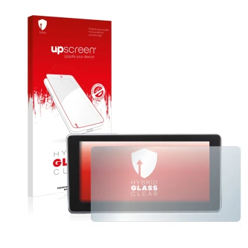 Face avant d’un emballage produit avec le logo de la marque upscreen. À côté, l’appareil Audi A4 B9 2016 est représenté avec l