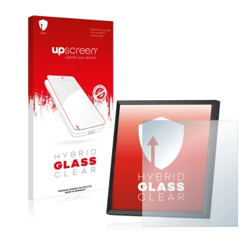 Face avant d’un emballage produit avec le logo de la marque upscreen. À côté, l’appareil Divoom Pixoo-64 est représenté avec l