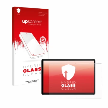Face avant d’un emballage produit avec le logo de la marque upscreen. À côté, l’appareil Blackview Oscal Pad 10 est représenté