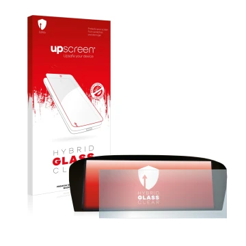 Face avant d’un emballage produit avec le logo de la marque upscreen. À côté, l’appareil BMW E91 320d CiC Professional est rep