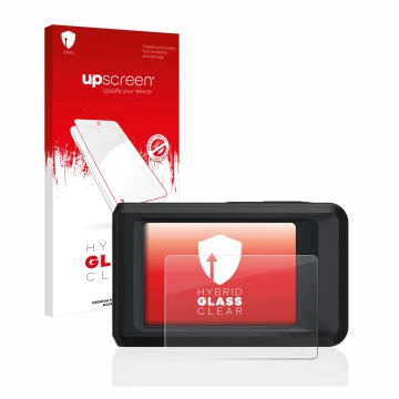 Face avant d’un emballage produit avec le logo de la marque upscreen. À côté, l’appareil Hikmicro Pocket 2 est représenté avec