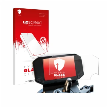 Face avant d’un emballage produit avec le logo de la marque upscreen. À côté, l’appareil VOGE 350 AC est représenté avec la pr
