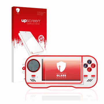 Face avant d’un emballage produit avec le logo de la marque upscreen. À côté, l’appareil Blaze Evercade est représenté avec la